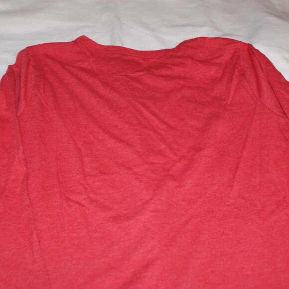 Red Long Sleeve Shirt by Time and Tru Size M Cotton and Polyester - Picture 7 of 8
